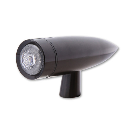 Feu arrière LED HIGHSIDER pro - Mono Bullet - noir/translucide - long - 1 pièce