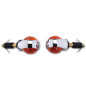 Clignotant de guidon HIGHSIDER smart Ochsenauge homologué - verre orange - la paire - 202-268