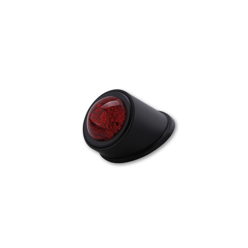 Feu arrière LED HIGHSIDER smart Old School Type 1 homologué - verre rouge - l'unité - 255-054