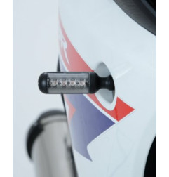 R&G RACING Aero LED Indicator Body Black / Lens Clear (Pair), Front & Rear