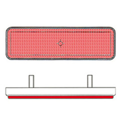 Catadioptre V PARTS rectangle 96x27mm rouge