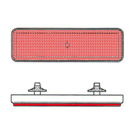 Catadioptre V PARTS rectangulaire rouge