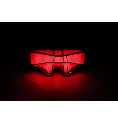 Feu arrière LED UFO pour support de plaque pour KTM EXC 300, EXCF 250, EXCF 350, EXCF 450, EXCF 500 de 2024 à 2027