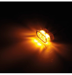 Feu arrière/clignotant LED HIGHSIDER pro Little Star-MX Pro Module 3en1 homologué - verre fumé - la paire