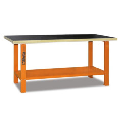 Établi avec plan de travail en bois BETA C56B - orange