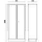 Armoire métallique à 2 portes avec étrier BETA C45PRO 2.0