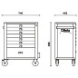Servante mobile d’atelier à 8 tiroirs BETA Worker - C24S/8 PLUS-A Servante mobile d’atelier à 8 tiroirs BETA Worker - C24S/8 PLUS-A