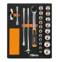 Plateau thermoformé souple BETA M83 avec composition d'outils
