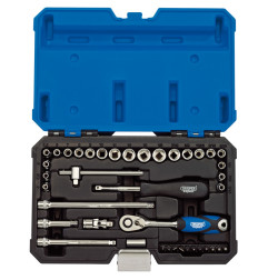 Coffret douilles & cliquet 1/4’’ DRAPER métrique & pouce (40 pièces)