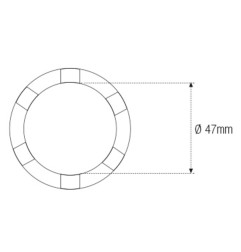 Douille à créneaux JMP Ø47mm 3/8''