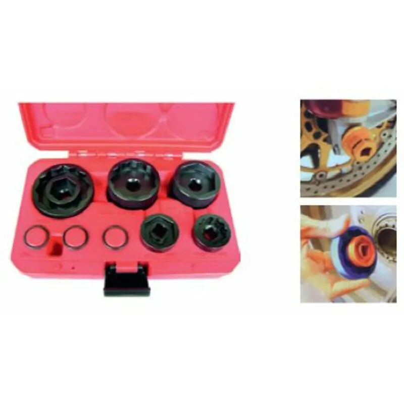 JMP Set of 5 Specific Sockets for Wheel Axles Nuts