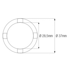 Douille à créneaux JMP pour bras oscillant/chassis Øint.28,5mm/Øext.37mm 4 crans Kawasaki