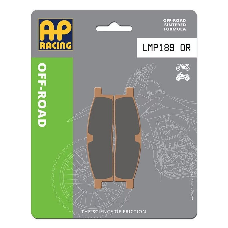 AP RACING sintered Front Brake Pads for YAMAHA YZ 65, YZ 80, YZ 85 1986-2021