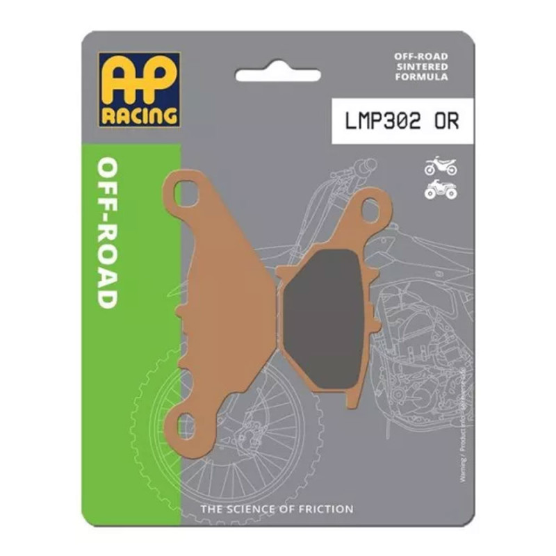 AP RACING Sinter Bremsbeläge vorne für SUZUKI RM 80, RM 85 und KAWASAKI KLX 125 1996-2006 AP RACING Sinter Bremsbeläge vorne für SUZUKI RM 80, RM 85 und KAWASAKI KLX 125 1996-2006