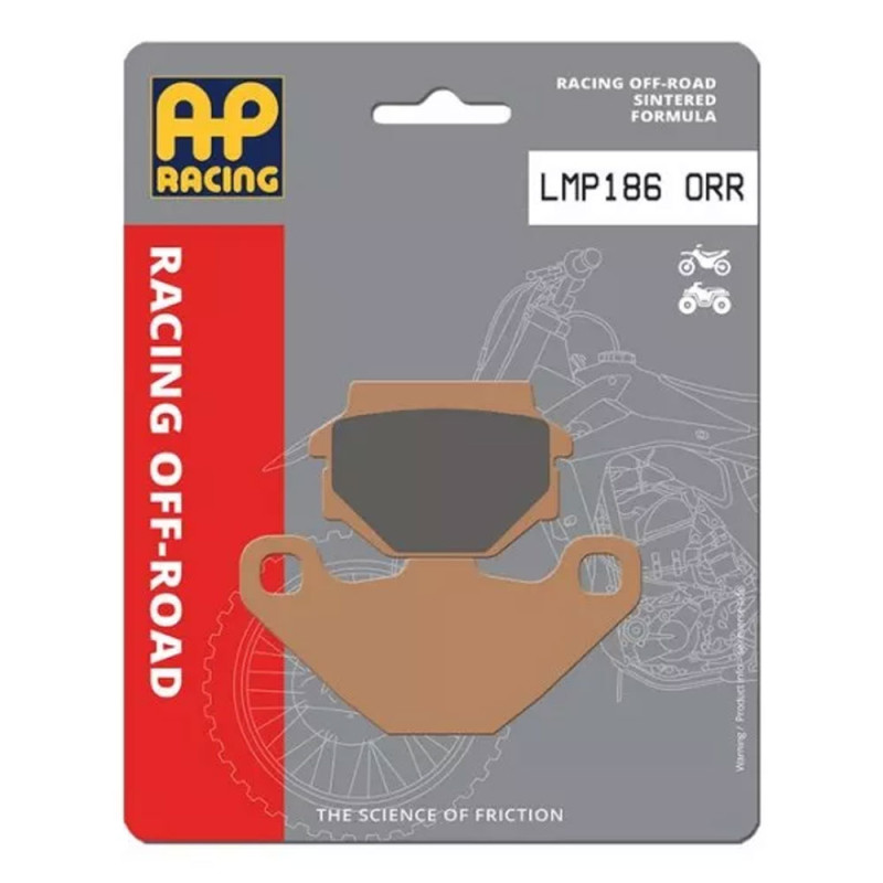 Pastillas de freno AP RACING sinterizadas Racing traseras para KAWASAKI KX 125, KX 250, KX 500 1986