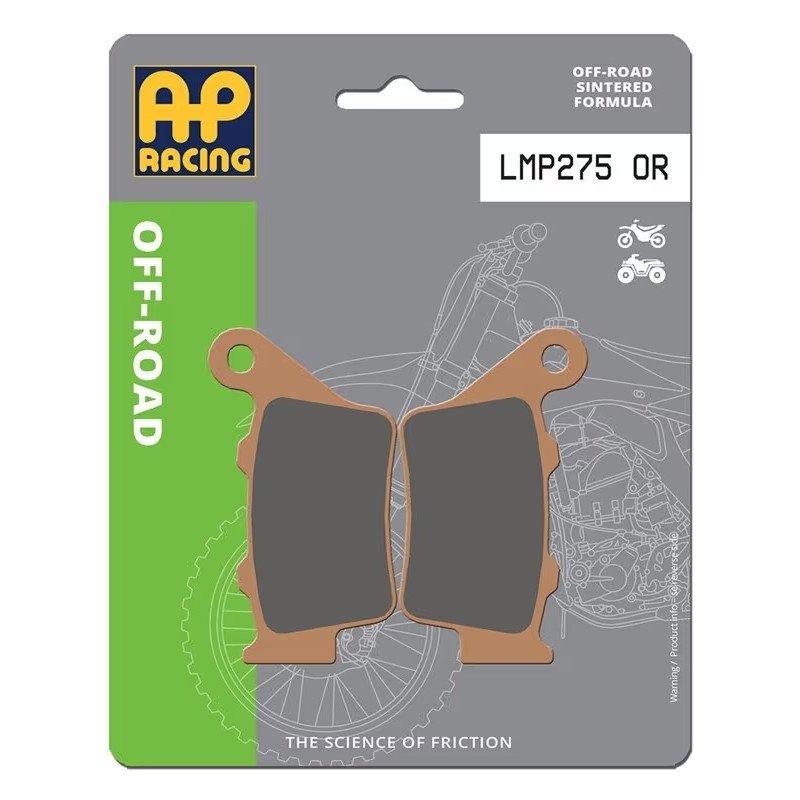 Pastillas de freno AP RACING sinterizadas traseras para HUSQVARNA, HUSABERG, KTM, TM RACING y GAS GAS de 1995 a 2013 Pastillas de freno AP RACING sinterizadas traseras para HUSQVARNA, HUSABERG, KTM, TM RACING y GAS GAS de 1995 a 2013