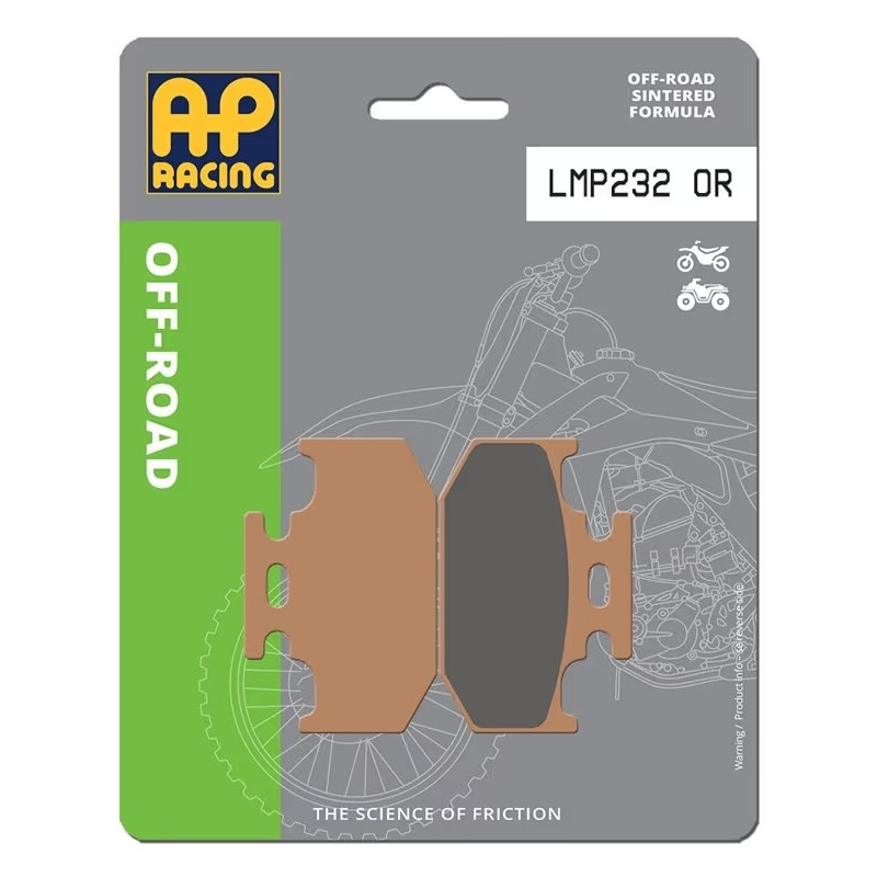 AP RACING sintered Rear Brake Pads for YAMAHA, KAWASAKI and SUZUKI 1989-2003
