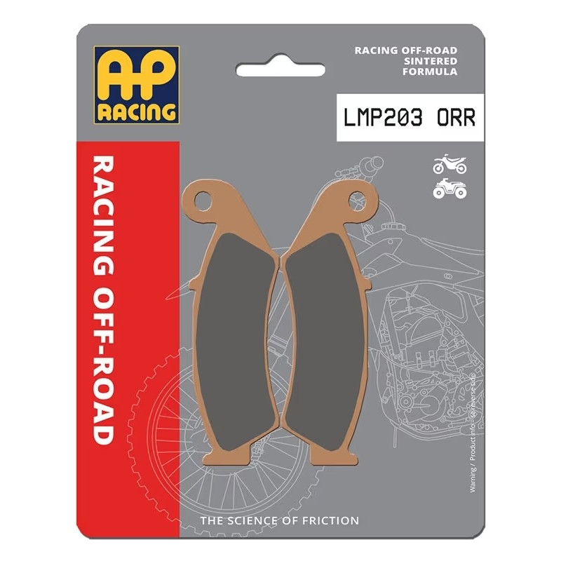 AP RACING Racing sintered Front Brake Pads for HONDA CR 125, CR 250, CR 500, XR 250, XR 600 1987-1995