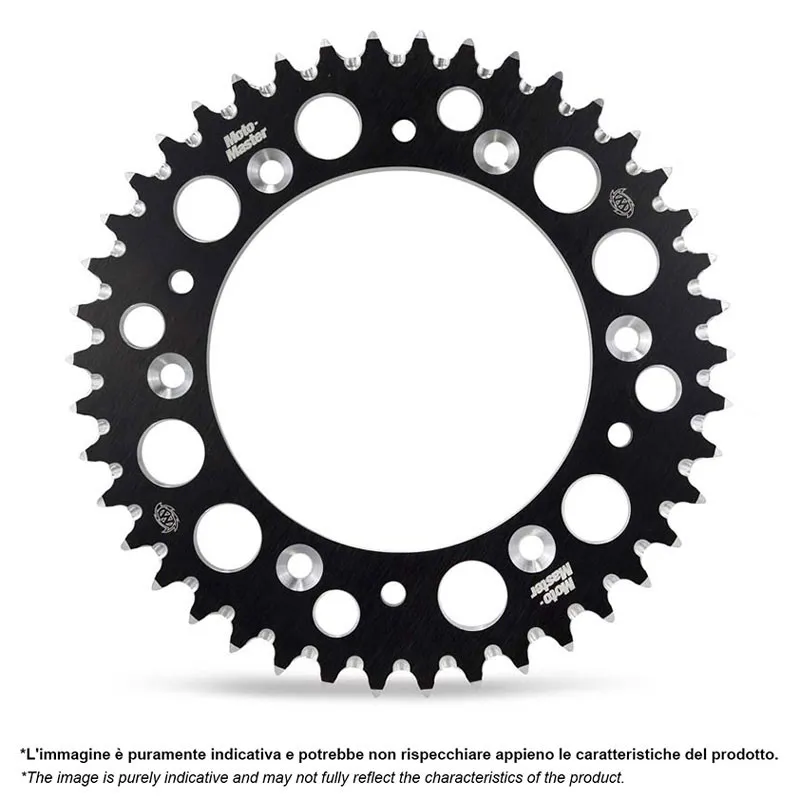 MOTO-MASTER 7075 Aluminium Rear Sprocket (black) for SUZUKI RM 80, 85, KAWASAKI KX 80, 85 and YAMAHA YZ 80, 85 1982-2026
