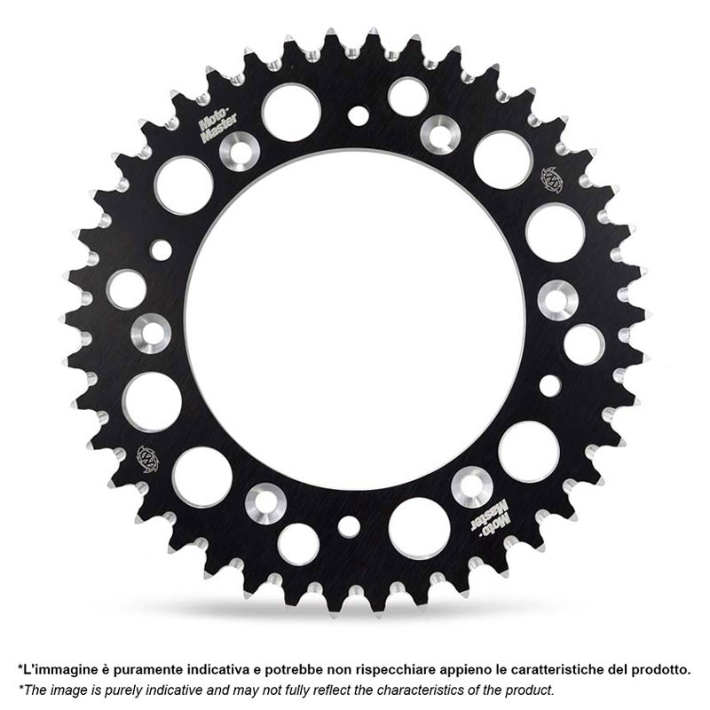 Corona de aluminio MOTO-MASTER 7075 (negra) para BETA RR, RX, XTRAINER de 2005 a 2026