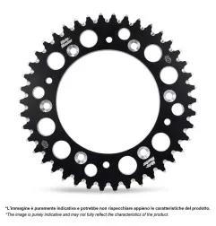 Couronne aluminium MOTO-MASTER 7075 (noire) pour YAMAHA, HONDA et FANTIC de 1974 à 2026