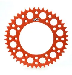 Couronne aluminium RENTHAL Ultralight (orange) pour KTM, HUSQVARNA, GAS GAS et HUSABERG de 1993 à 2027