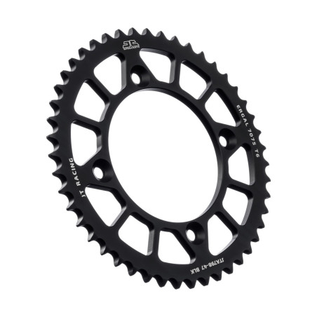 Couronne aluminium JT SPROCKETS 7075 (noire) pour SUZUKI RM 80, 85, KAWASAKI KX 80, 85 et YAMAHA YZ 80, 85 de 1982 à 2026