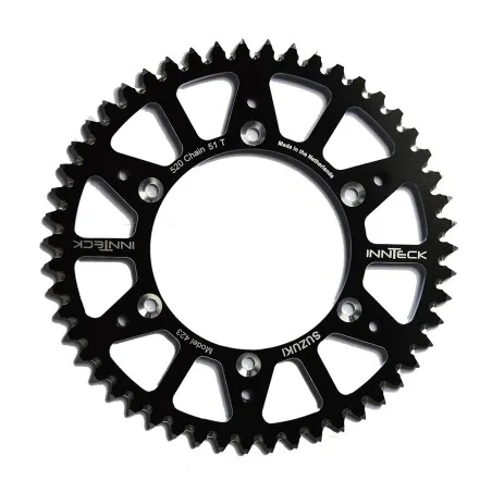 Couronne aluminium INNTECK 44 dents pour KTM SX 85, SX 105, XC 105, HUSQVARNA TC 85 et GAS GAS MC 85 de 2003 à 2027