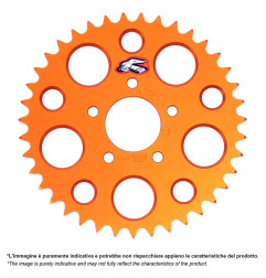 RENTHAL Aluminium-Kettenrad (orange) 36 Zähne für HUSQVARNA TC 50, KTM SX 50 und GAS GAS MC 50 2014-2026
