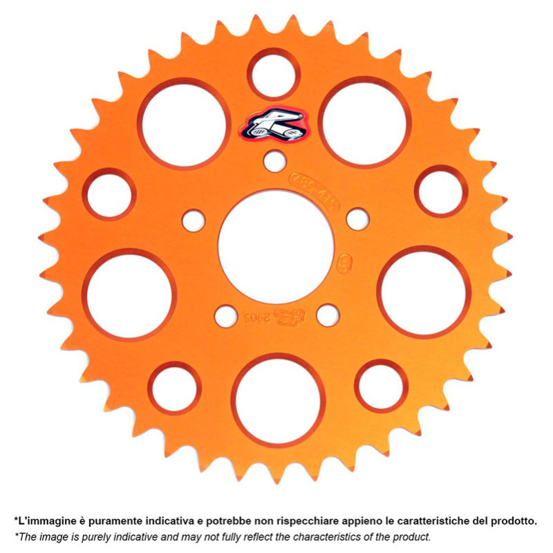 RENTHAL Aluminium-Kettenrad (orange) 36 Zähne für HUSQVARNA TC 50, KTM SX 50 und GAS GAS MC 50 2014-2026