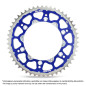 Corona bimaterial acero/aluminio MOTO-MASTER Fusion (azul) para YAMAHA, HONDA y FANTIC de 1974 a 2026