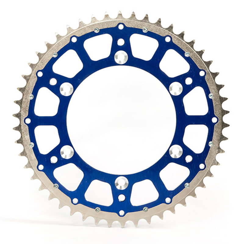 INNTECK Fusion Dual-Material Steel/Aluminium Rear Sprocket (blue) for YAMAHA and FANTIC 1998-2027