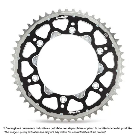 MOTO-MASTER Fusion Dual-Material Steel/Aluminium Rear Sprocket (black) for KAWASAKI KX 65 and SUZUKI RM 65 2000-2026
