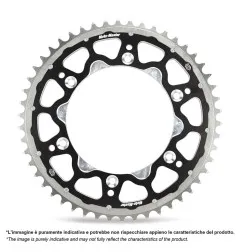 Corona bimaterial acero/aluminio MOTO-MASTER Fusion (negra) para YAMAHA, HONDA y FANTIC de 1974 a 2026