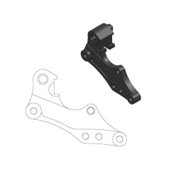 Soporte de pinza para disco oversize MOTO-MASTER Ø298 mm Rally para YAMAHA WRF, YZ, YZF 125, 250, 450 de 2005 a 2019