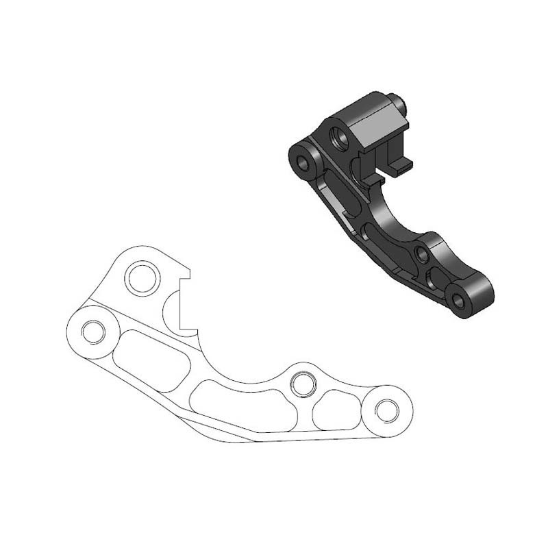 MOTO-MASTER Oversize Disc Caliper Relocation Bracket Ø260 mm for SUZUKI, KAWASAKI and YAMAHA 1996-2027