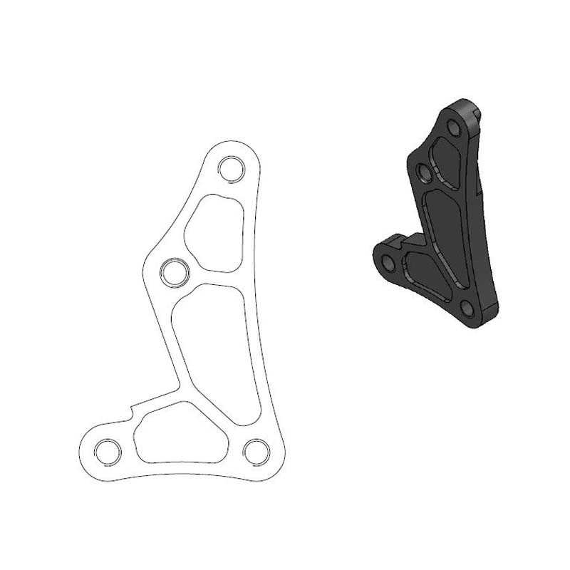 Soporte de pinza para disco oversize MOTO-MASTER Ø260 mm para HONDA CR 85, CRF 150 de 2003 a 2026