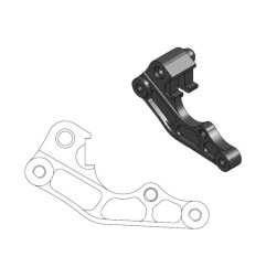 Support d'étrier déporté pour disque oversize MOTO-MASTER Ø260 mm pour YAMAHA WRF, YZ, YZF 125, 250, 426, 450 de 2001 à 2019