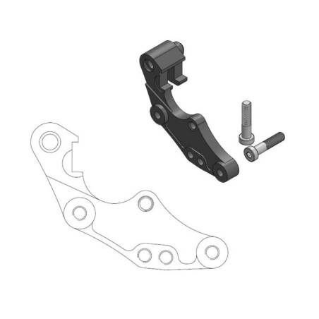 Soporte de pinza para disco oversize MOTO-MASTER Ø298 mm Rally para HONDA CRF 250, CRF 450 de 2015 a 2018
