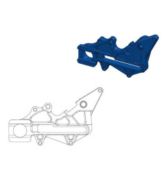 Soporte de pinza para disco oversize MOTO-MASTER Ø220 mm trasero - azul para KTM, HUSQVARNA y GAS GAS de 2013 a 2023