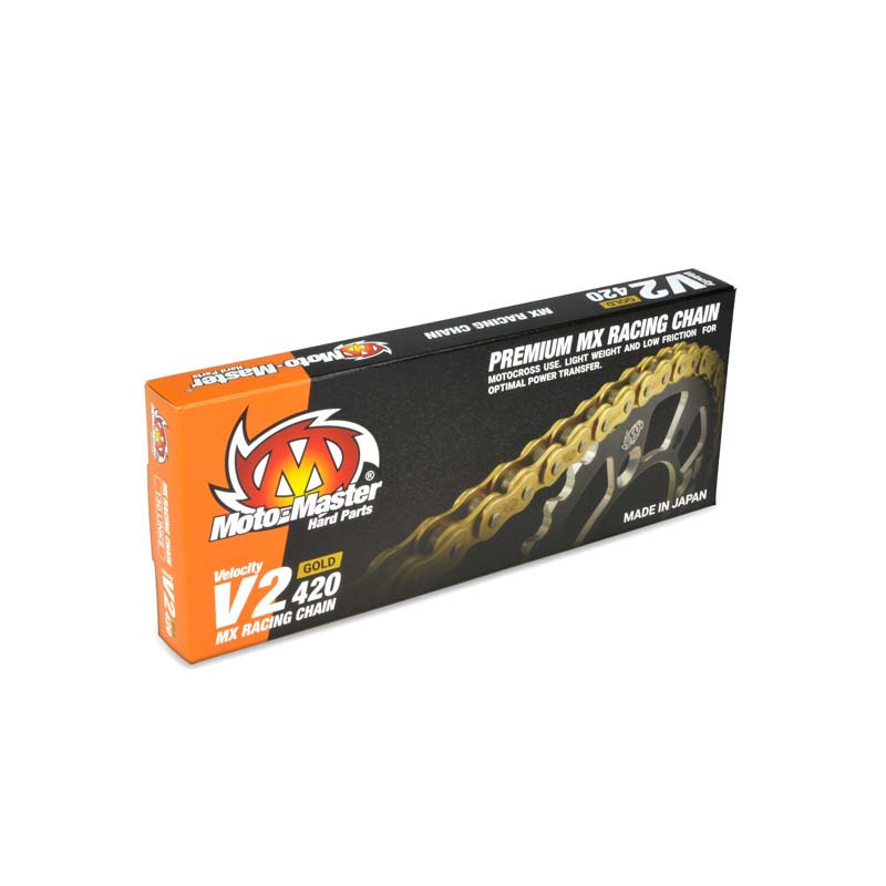 Cadena de transmisión MOTO-MASTER V2 420 oro - 130 eslabones