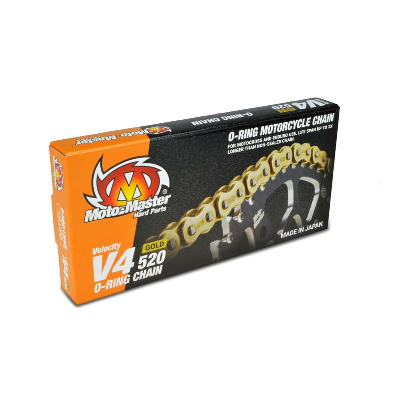 Cadena de transmisión MOTO-MASTER V4 520 oro - 120 eslabones Cadena de transmisión MOTO-MASTER V4 520 oro - 120 eslabones