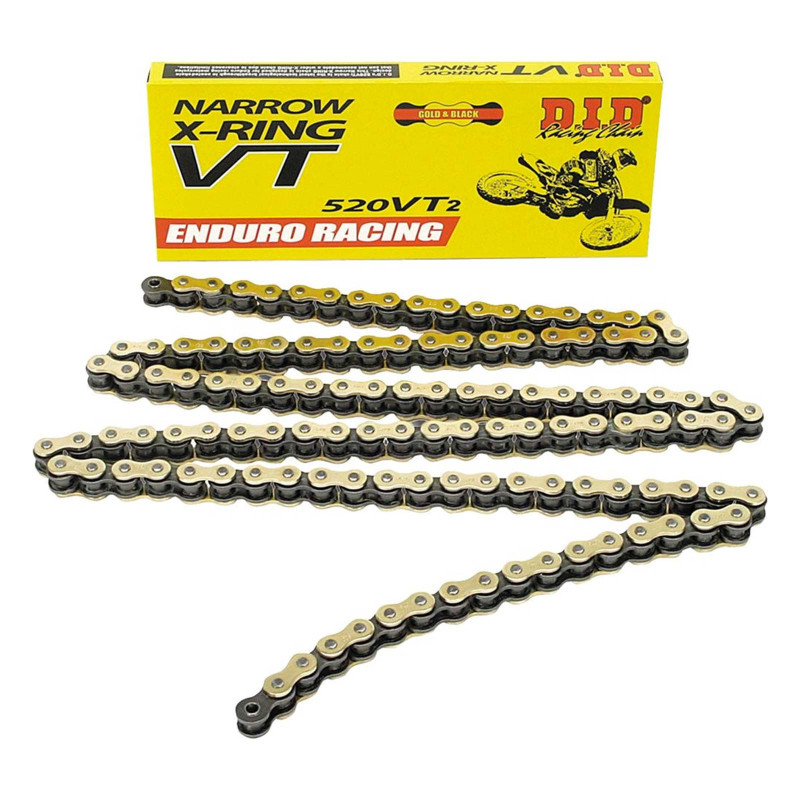 Chaîne de transmission D.I.D ERVT 520 X-Ring - 120 maillons Chaîne de transmission D.I.D ERVT 520 X-Ring - 120 maillons