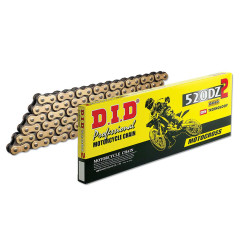 Chaîne de transmission D.I.D DZ2 520 noir/or - 120 maillons