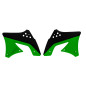 Aletas de radiador RACETECH - negro/verde Kawasaki para KAWASAKI KXF 250 de 2009 a 2012 Aletas de radiador RACETECH - negro/verde Kawasaki para KAWASAKI KXF 250 de 2009 a 2012