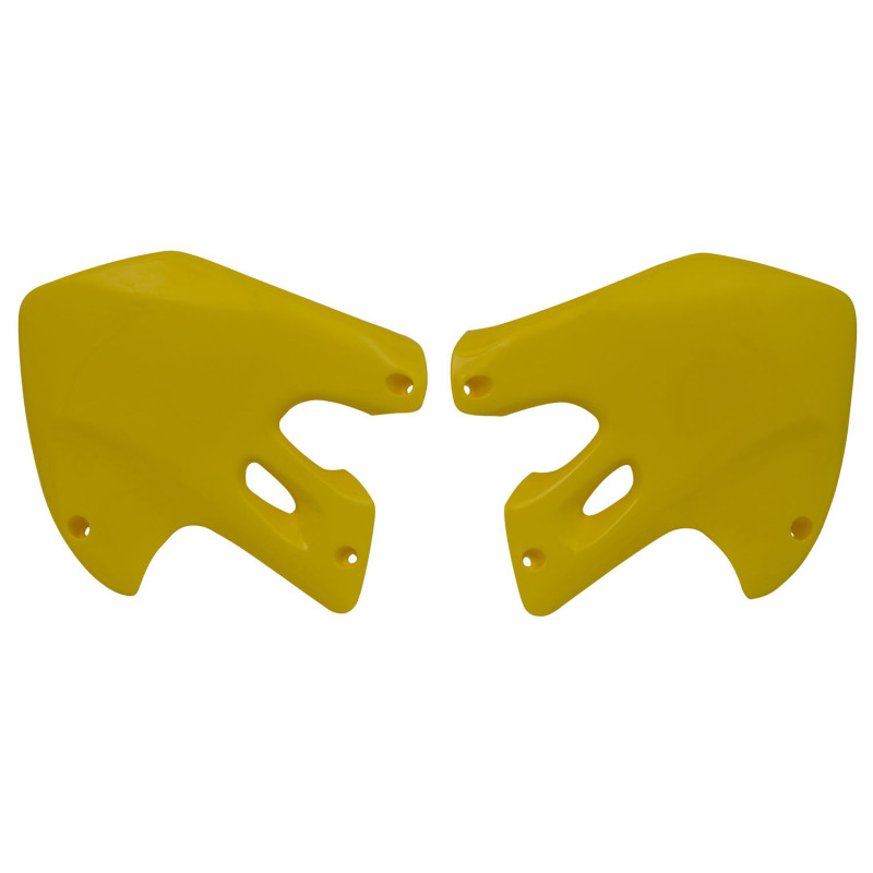 Aletas de radiador RACETECH - amarillo Suzuki para SUZUKI RM 125, RM 250 de 1998 a 2000