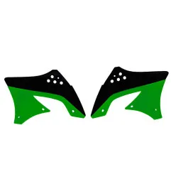 RACETECH Radiator Shrouds - Green for KAWASAKI KXF 450 2009-2011