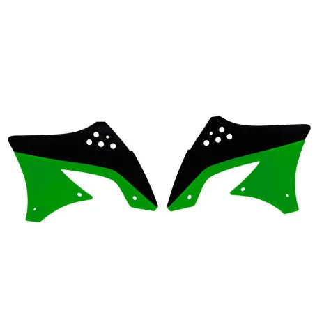 RACETECH Radiator Shrouds - Green for KAWASAKI KXF 450 2009-2011