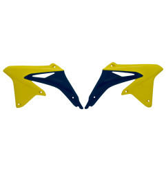 Ouïes de radiateur RACETECH - jaune Suzuki/bleu pour SUZUKI RMZ 450 de 2008 à 2017