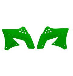 RACETECH Radiator Shrouds - Green Kawasaki for KAWASAKI KXF 450 2009-2012
